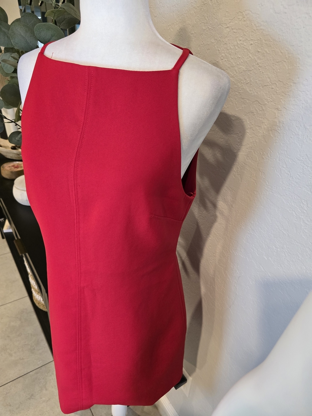 Zara Bold Red Sleeveless Mini Shift Dress - Picture 5 of 8